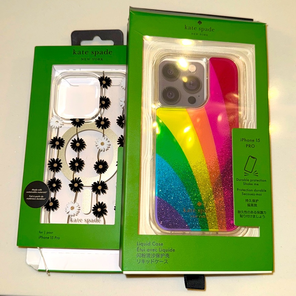 Kate Spade iPhone 15 Pro phone cases bundle